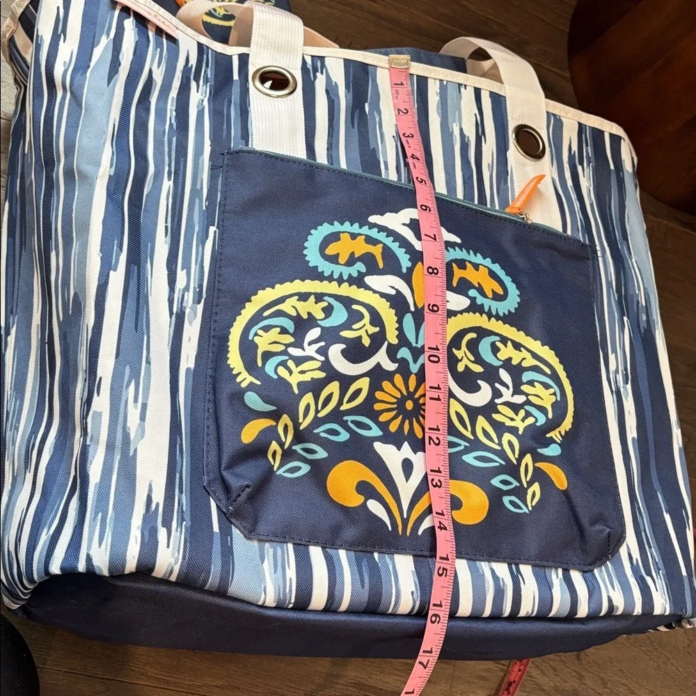 Happy Life Beach,Market,zip top,zip front pct.,toiletry case,vinyl lined,sturdy - Picture 9 of 13